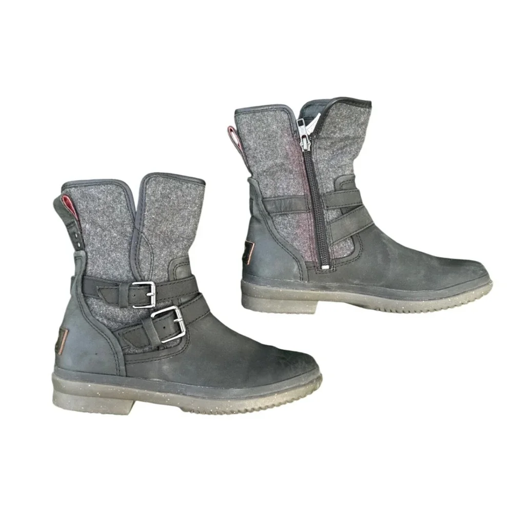 UGG Simmens Waterproof Leather‎ Boots Women's Size 6 Black